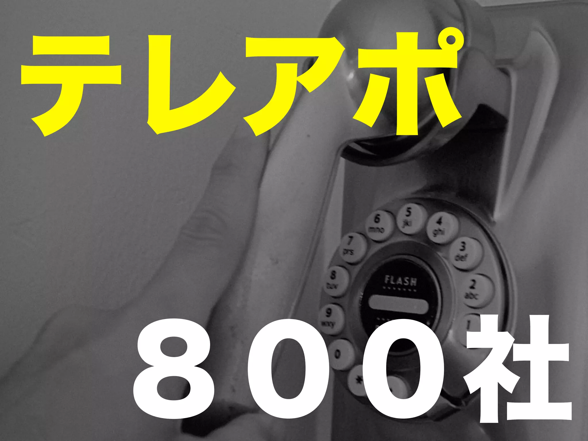 テレアポ 
８００社 
 