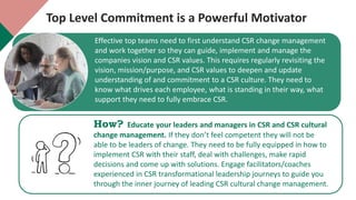 Understanding Cusr M5 CSR - Embracing CSR and Cultural Change Transformation (Long Term ...
