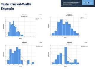 Teste Kruskal-Wallis
Exemplo
 