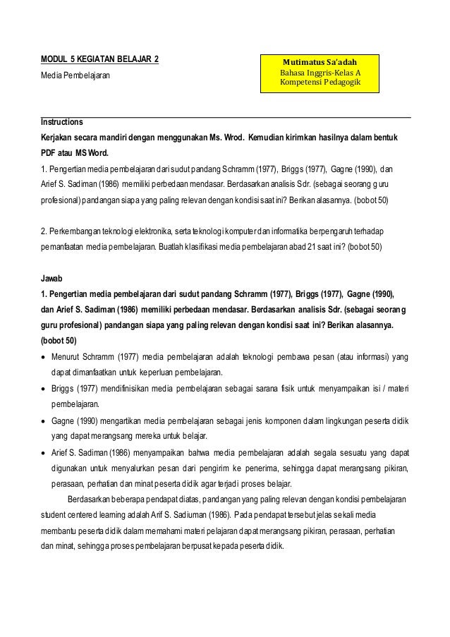 M5 Kb 2 Mutimatus Sa Adah Media Pembelajaran