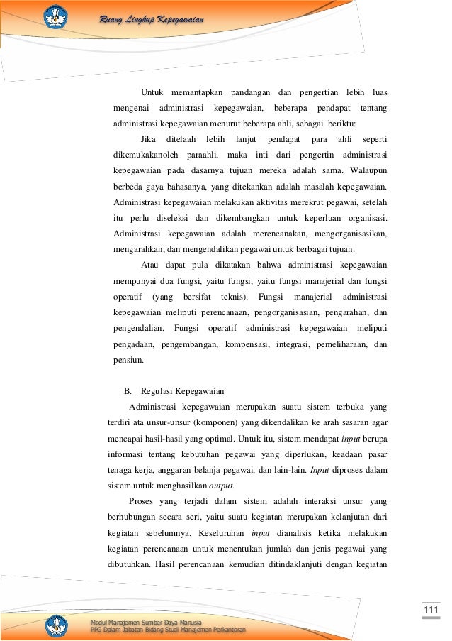 M5 Kb4 Ruang Lingkup Kepegawaian M5 Kb4 Ruang Lingkup Kepegawaian