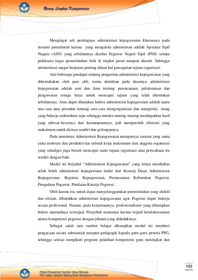 M5 Kb4 Ruang Lingkup Kepegawaian M5 Kb4 Ruang Lingkup Kepegawaian