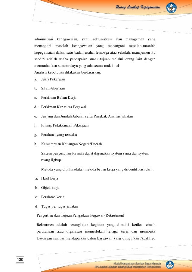 M5 Kb4 Ruang Lingkup Kepegawaian M5 Kb4 Ruang Lingkup Kepegawaian