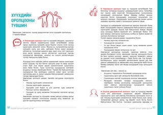 Хүүхдийн оролцоог дэмжих арга зүй Хүүхдийн оролцоог дэмжих арга зүй
50 51
Зөвлөлдөх, хамтарсан, хүүхэд удирдлагатай гэсэн хүүхдийн оролцооны
3 түвшин байдаг.
ХҮҮХДИЙН
ОРОЛЦООНЫ
ТҮВШИН
а/ Зөвлөлдөх оролцоо гэдэг нь хүүхдийн амьдрал, туршлагыг
ойлгож, мэдлэг хуримтлуулах эсвэл хөтөлбөрийн загвар
гаргах зорилгоор хүүхдийн санал бодлыг сонсох гэсэн насанд
хүрэгсдийн үйлдлийг хэлнэ. Жишээ нь, хүчирхийлэлд өртсөн
хүүхдийн хууль эрх зүйн, нийгмийн болон эрүүл мэндийн
үйлчилгээ, туслалцаа дэмжлэг авах зэрэг олон талт хэрэгцээг
илүү өргөн хүрээнд хангах үйлчилгээг үзүүлэхэд тэдгээр
хүүхдүүдтэй зөвлөлдөн, саналыг нь сонсон үйлчилгээндээ
тусгаж нэвтрүүлэх байж болно.
Хүүхдүүд олон нийтийн хэвлэл мэдээллийг хэрхэн ашигладаг
эсвэл хүүхдэд гэр бүл болон сургууль дээр нь ямар эрсдэл
учирч буйг олж мэдэх эрдэм шинжилгээний судалгааны
ажил байж болно. Үүрэг хүлээгчид хүүхдүүдтэй нийгмийн
асуудлын талаар зөвлөлдөж болно. Төрийн бус байгууллагууд
хүүхдүүдтэй бие махбодын шийтгэл эсвэл орон нутгийн
сургуулиуд дахь ус, ариун цэврийн байгууламжийг сайжруулах
талаар зөвлөлдөж болно.
Зөвлөлдөх оролцоог дараах төрлийн аргуудаар хэрэгжүүлж
болно:
•	 Насанд хүрэгчдийн санаачилсан
•	 Насанд хүрэгчдийн удирдсан
•	 Хүүхдийн үзэл бодол нь үнэ цэнэтэй, хувь нэмэртэй
болохыг хүлээн зөвшөөрсөн
•	 Хүүхдийг үр дүнд нөлөөлөх боломжоор хангасан аргууд
гэх мэт.
Зөвлөлдөх оролцоо нь хүүхдийн төлөө хийгдэх аливаа ажлыг
хүүхдийн саналыг сонссоноор хүүхдэд илүү өгөөжтэй, үр
дүнтэй хэрэгжүүлэхэд чиглэгддэг.
б/ Хамтарсан оролцоо гэдэг нь тодорхой хөтөлбөрийг бий
болгоход тулгарсан асуудлыг шийдвэрлэхийг хэлнэ. Хөтөлбөр
юуг хэрхэн хийх хэрэгтэйг боловсруулахад туслуулахаар
хүүхдүүдийг оролцуулдаг байна. Өөрөөр хэлбэл, насанд
хүрэгчид болон хүүхдүүдийн хоорондох түншлэлийг энэ
оролцоо хангадаг. Хүүхдүүдийн оролцоогүйгээр анхан шатны
шийдвэр гаргасан хэдий ч хүүхдүүдээс дэмжлэг авдаг.
Хүүхдүүд нь шийдвэрийн хэрэгжилтэд хамтран ажиллагч болж
өгдөг. Хүүхдүүдийн гомдлыг шийдвэрлэх байгууллага нь насанд
хүрэгчдийн удирдан явуулж буй байгууллага байдаг бөгөөд
үүнд хүүхдүүд байнга мэдээлэл өгч, нөлөөлдөг байна. Энэ
арга замаар, хамтарсан оролцооны хэлбэр нь байнга идэвхтэй
оролцох боломжоор хангадаг.
Үүнийг дараах хандлагуудаар тодорхойлж болно:
•	 Насанд хүрэгчид санаачилсан
•	 Хүүхдүүдтэй түншилсэн
•	 Үр дүн болон явцыг сорих эсвэл түүнд нөлөөлөх эрхийг
хүүхдүүдэд олгох
•	 Хүүхдүүдийн өөрөө чиглүүлсэн гэх мэт
Хамтарсан оролцоонд хүүхдийг, судалгаа хийлгэх, тэгш
эрхийн боловсрол олгох, зөвлөлдөх зэргээр оролцуулж болох
ба бага хуралд оролцох, зөвлөл, хороонд төлөөлөгч хийхэд
нь дэмжих гэсэн хувилбарууд ч байж болох юм. Гэр бүлийн,
боловсролын, эрүүл мэндийн үйлчилгээний хүрээн дэх бие
даасан шийдвэрүүд нь зөвлөснөөс илүү хамтарсан байж болох
бөгөөд шийдвэр гаргах үйл явцад хүүхдүүдийг илүү оролцуулж
болно.
Зөвлөлдөх үйл явц – жишээ нь,
•	 Асуудлыг тодорхойлох боломжийг хүүхдүүдэд олгох
•	 Судалгааны арга зүйг хөгжүүлэх боломжийг өгөх
•	 Судлаачдын үүргийг хүүхдүүдэд оноохыг зөвшөөрөх
•	 Ирээдүйн хөгжлийн талаарх хүүхдүүдийн ойлголт,
тайлбарын талаар хэлэлцэхэд хүүхдүүдийг оролцуулах
зэрэг хамтын ажиллагаагаар хүүхдүүдтэй хийсэн
судалгааны төсөл хийгдэж болно.
в/ Хүүхэд удирдлагатай оролцоо гэдэг нь хүүхдүүд өөрийн
гэсэн үйл ажиллагааг санаачлах, өөрийн өмгөөллийг
хэрэгжүүлэх орон зай хийгээд боломжоор хангагдана гэсэн үг
юм. Насанд хүрэгчдийн санаачилсан төсөл болон үзэл санаа,
төлөвлөгөөг дагахын оронд тэд өөрийн гэсэн бүтэц болон
байгууллагыг бий болгож, түүгээрээ дамжуулан өөрсдөд нь
 