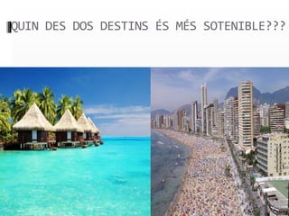 QUIN DES DOS DESTINS ÉS MÉS SOTENIBLE???
 