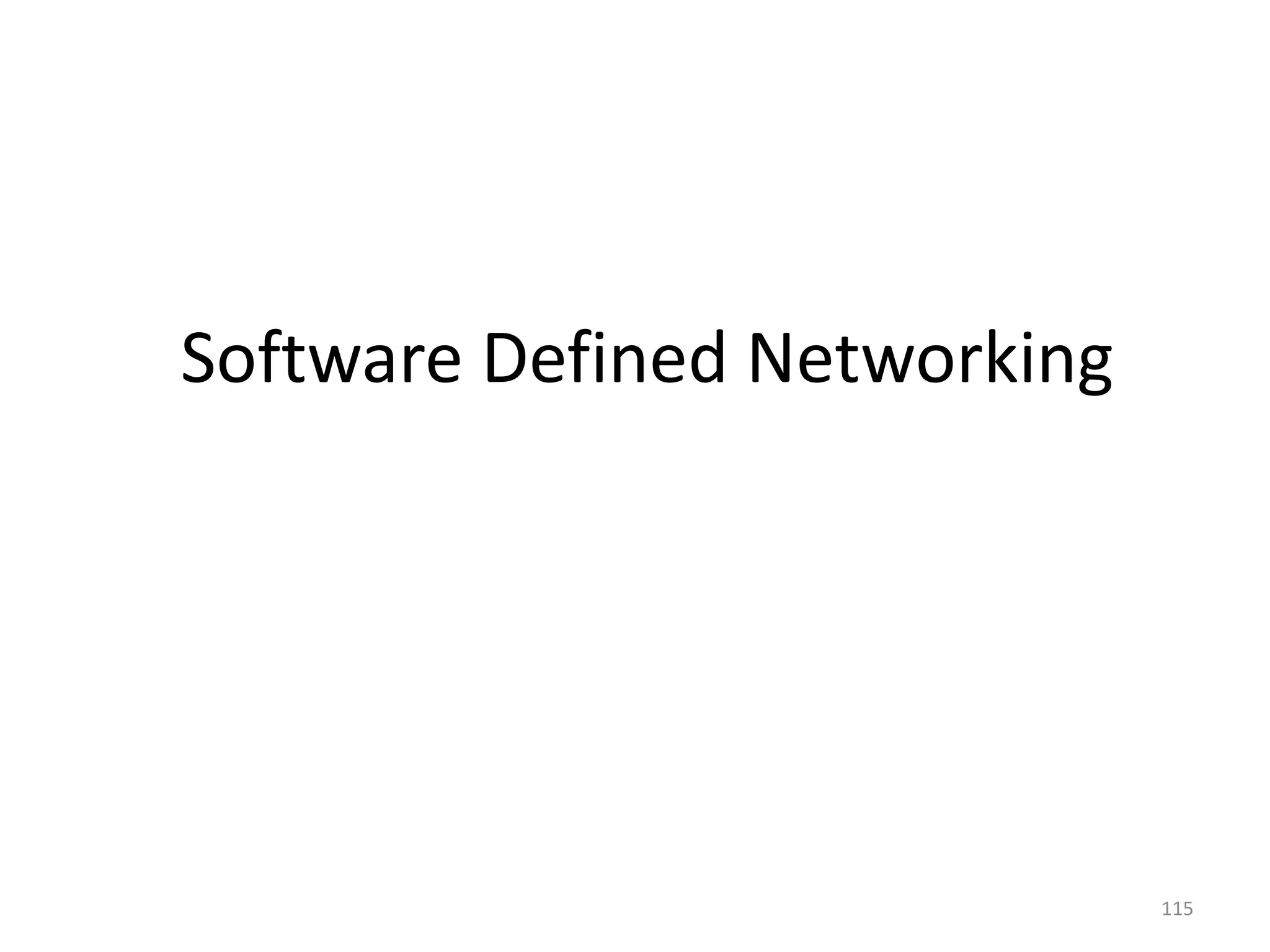 Software Defined Networking
115
 