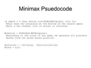 Types of Algorithms in Adversarial Search Minmax Algorithm Alpha-Beta ...