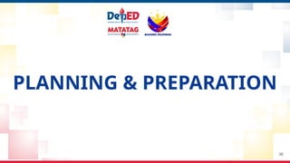 PLANNING & PREPARATION
36
 