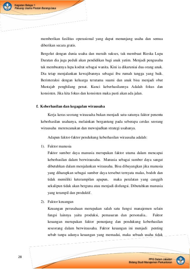 M6 Kb1 Peluang Usaha Produk Barang Dan Jasa