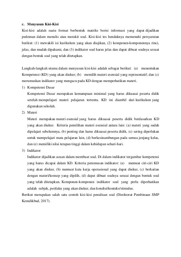 Menulis Tes Hasil Belajar