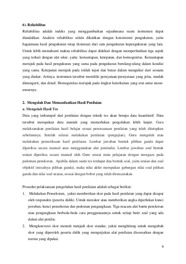 Menelaah Tes Hasil Belajar