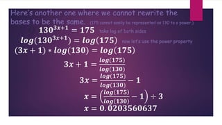 M6L5 Solving Exponentials using Logs | PPTX