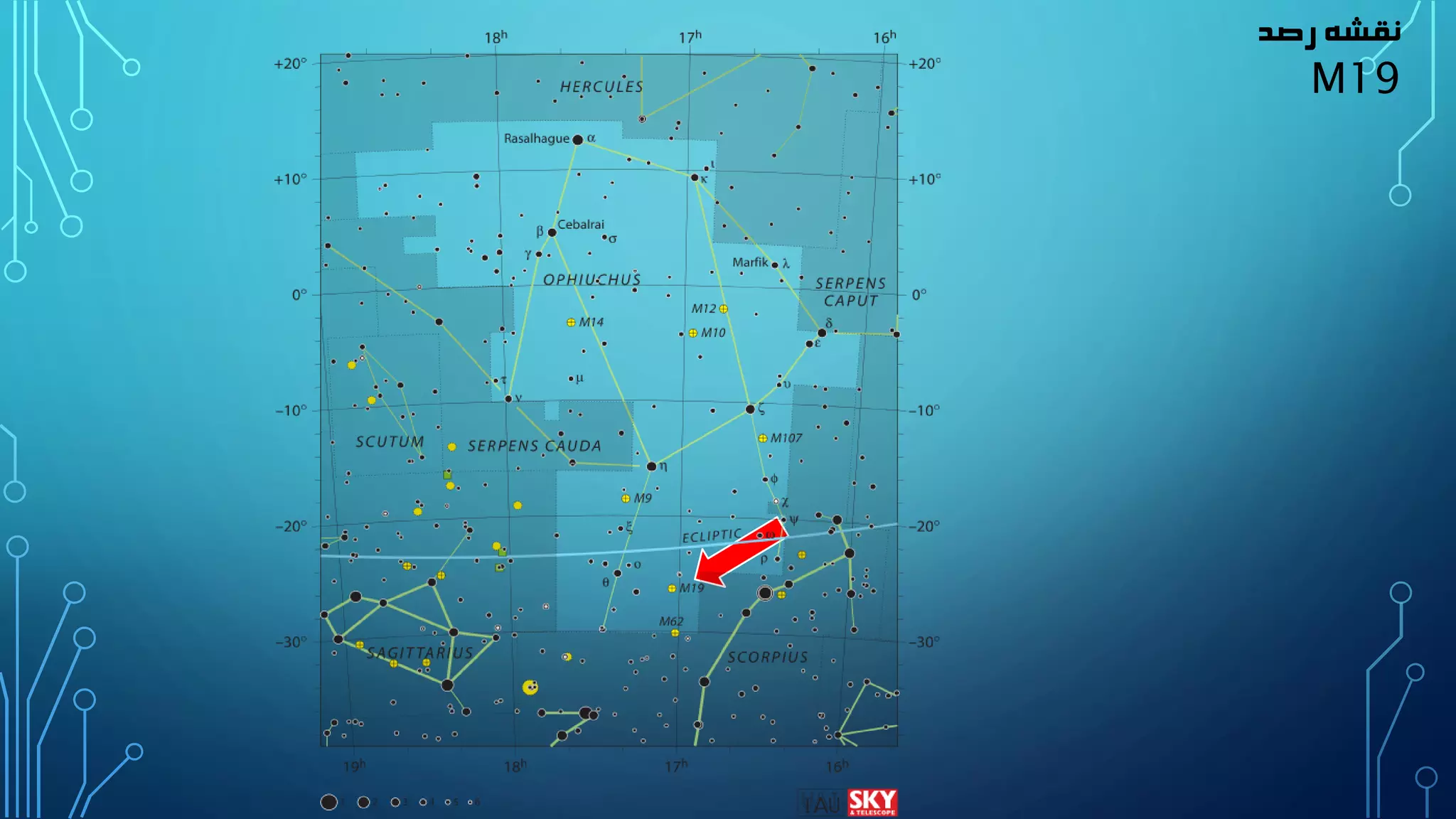 نقشه رصد 
M19 