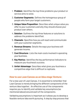 Mastering Lean Canvas: A Strategic Guide for Startups and Innovation | PDF