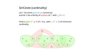 Understanding the Set Cover Problem: Concepts and Cost Optimization | PPTX