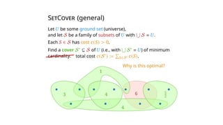 Understanding the Set Cover Problem: Concepts and Cost Optimization | PPTX