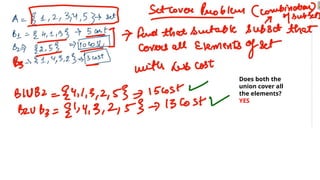 Understanding the Set Cover Problem: Concepts and Cost Optimization | PPTX