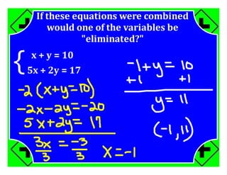 M7 acc lesson 8 3 systems by elimination ss