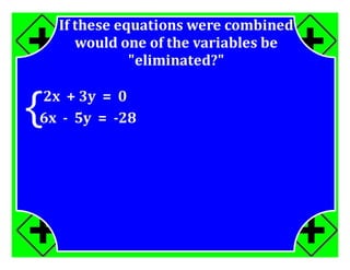 M7 acc lesson 8 3 systems by elimination ss