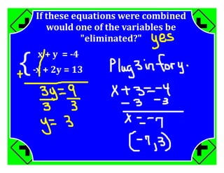 M7 acc lesson 8 3 systems by elimination ss