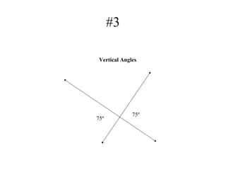 #3
75º
75º
Vertical Angles
 