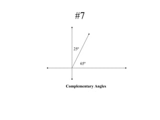 #7
65º
25º
Complementary Angles
 