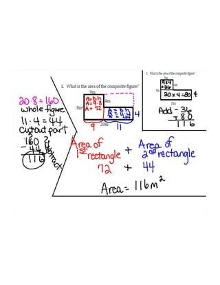 M7 study guide 4 b area volume surface area with answers