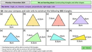 M8 - Contructing-triangles.pptx mathematics for grade 8 | PPTX