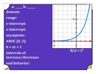 M8 acc lesson 4 1  exponential functions intro
