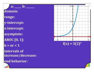 M8 acc lesson 4 1  exponential functions intro