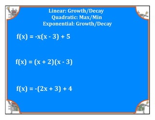 M8 acc lesson 5 1 identify &amp; describe functions