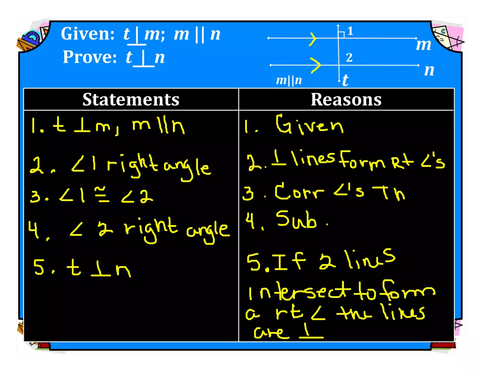 M8 acc l esson 8-1 angles of transversals &amp; parallel lines.