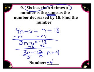 M8 adv key lesson 2 2 write &amp; solve equations