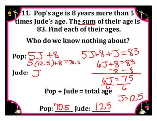 M8 adv key lesson 2 2 write &amp; solve equations