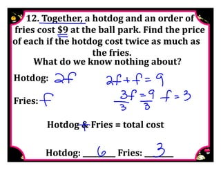 M8 adv key lesson 2 2 write &amp; solve equations