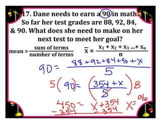 M8 adv key lesson 2 2 write &amp; solve equations