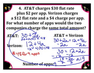 M8 adv key lesson 2 2 write &amp; solve equations