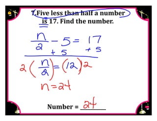 M8 adv key lesson 2 2 write &amp; solve equations
