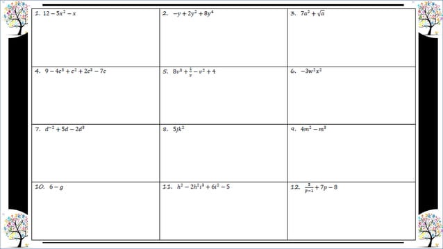 M8 adv lesson 1 1 classify, add & subtract polynomials | PPT