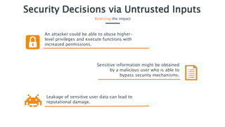 Secure Code Warrior - Security decisions via untrusted inputs | PPTX