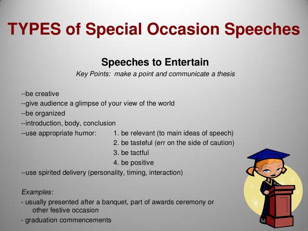 M8 special occasion speeches