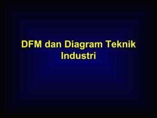 DFM dan Diagram Teknik
       Industri
 