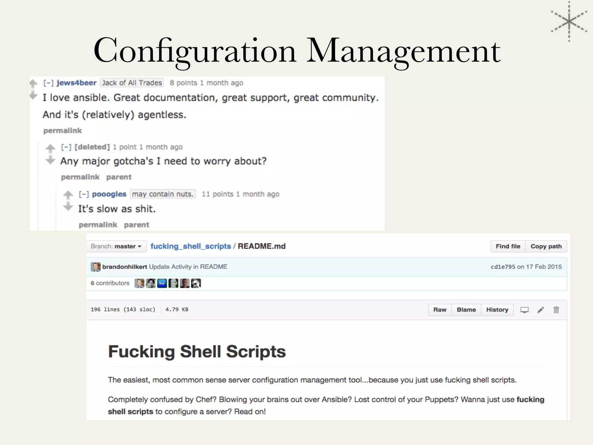 Conﬁguration Management
 