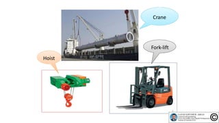 Crane
Fork‐lift
Hoist
3
 