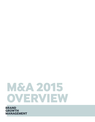 M&A 2015
OVERVIEW
 