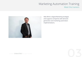 032015
Marketing Automation Training
Aldo Wink is a Digital Marketing strategist
who supports companies with demand
genera...