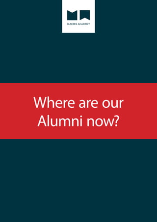 Where are our
Alumni now?
 