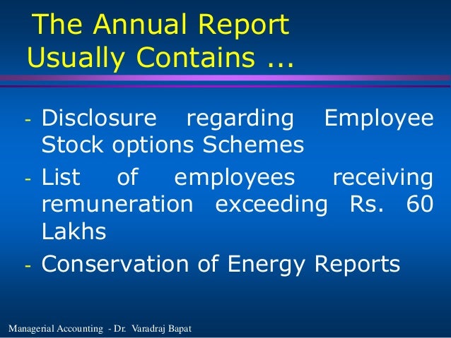 disclosure of employee stock options