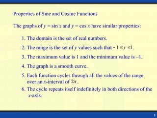 Math about the lines of sine and cosine and more | PPT