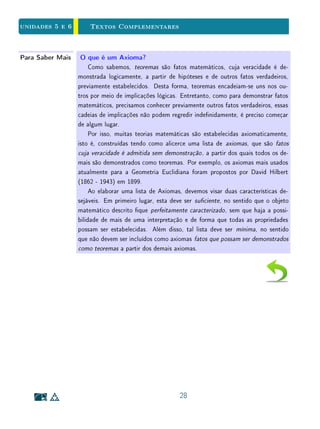 Unidade 5Completeza e representação dos Números Reais
e trigonométricas).
 